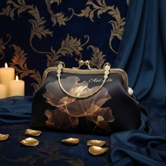 Asil Elle Black Lotus Handbag